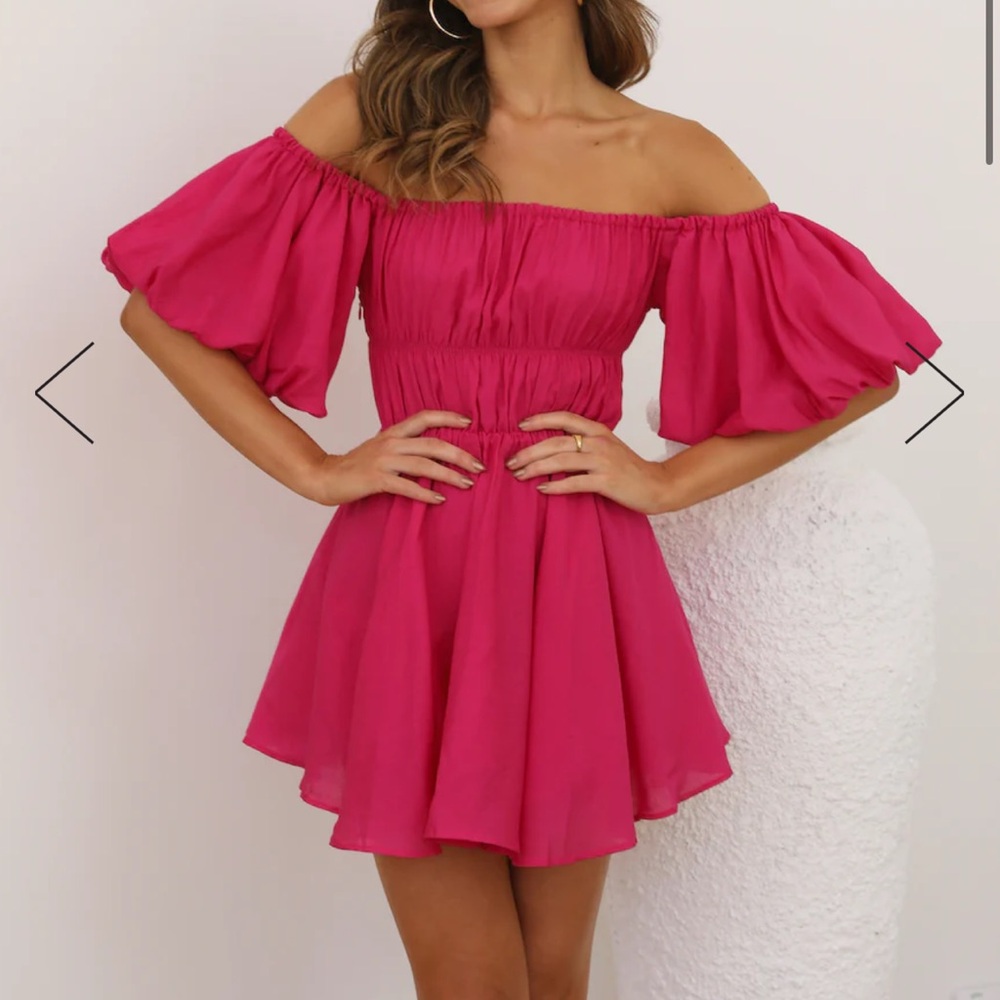 Be Your Baby Doll Dress Hot Pink